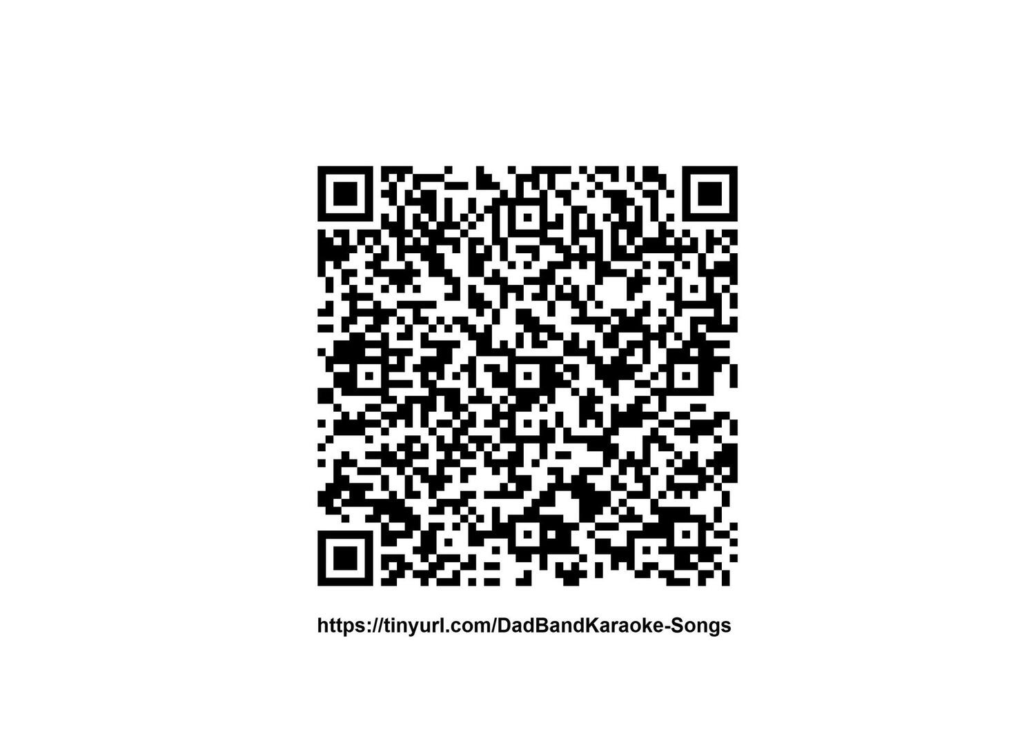 Click or scan for our current songlist! Click or scan for our current songlist!